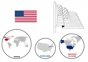 Lapbook USA ief carte monde drapeaux