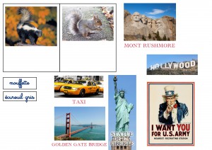Lapbook USA ief animaux monuments nomenclature montessori
