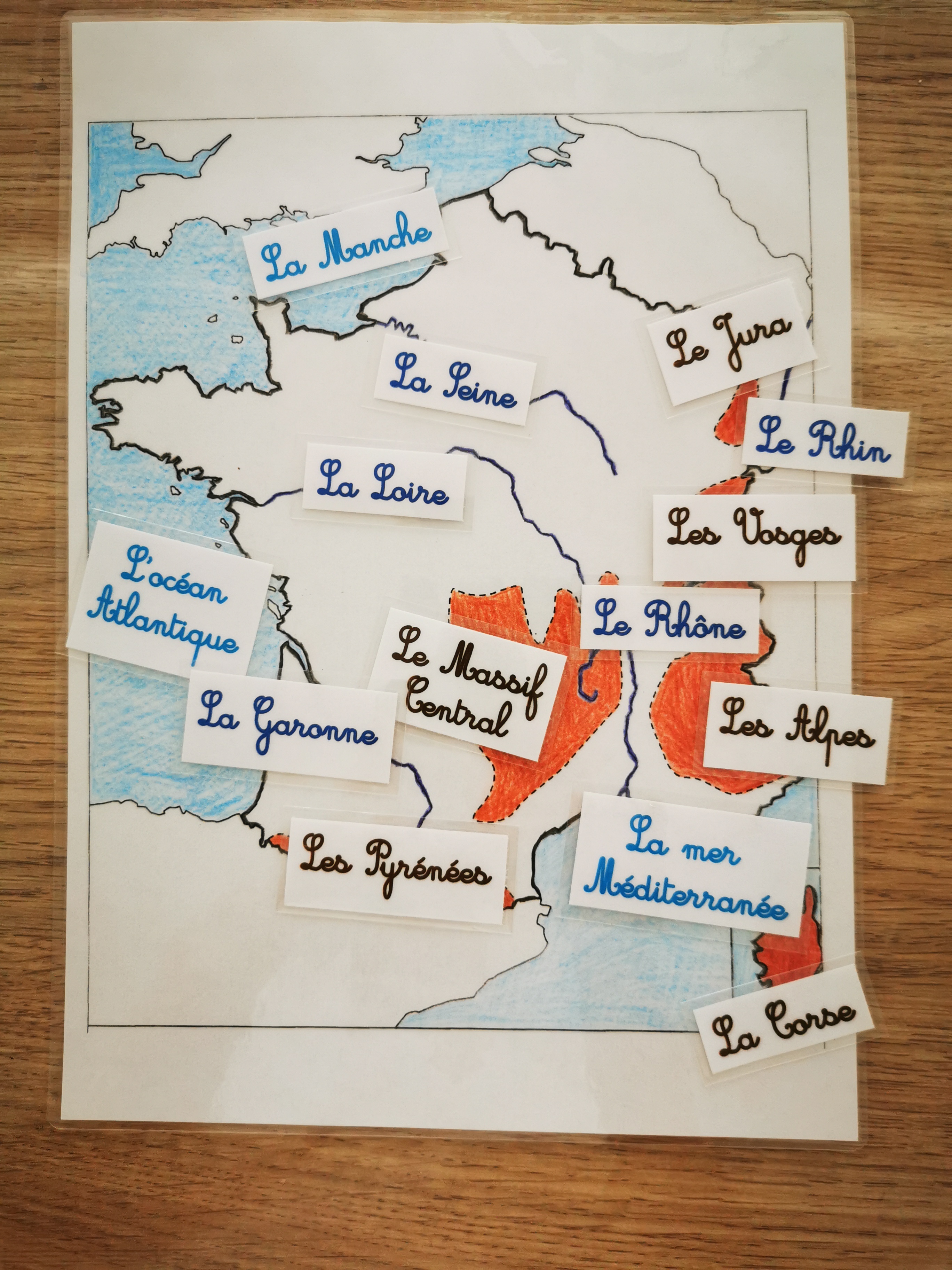 Carte de la France - Les activités de maman