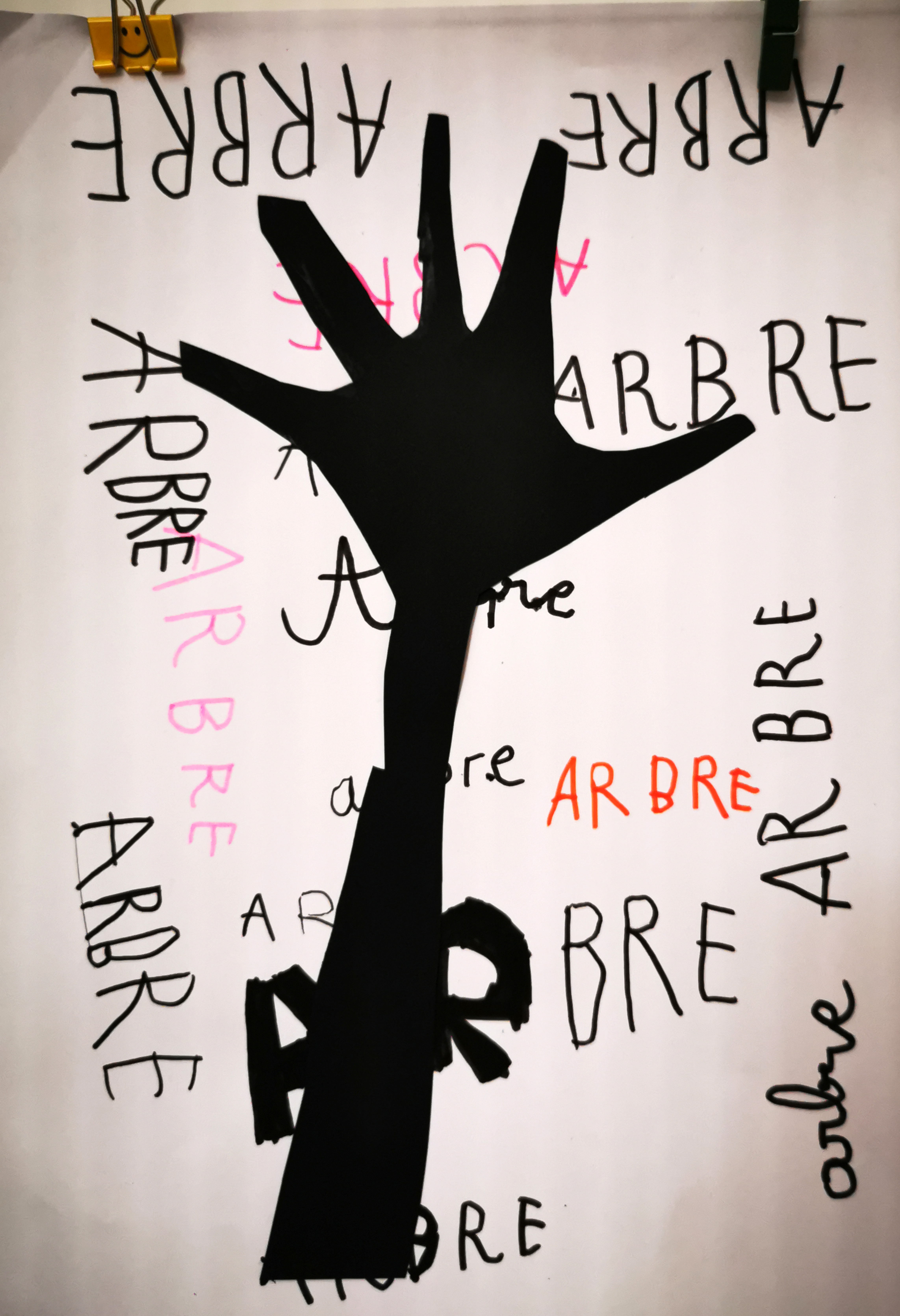 mot arbre art visuel