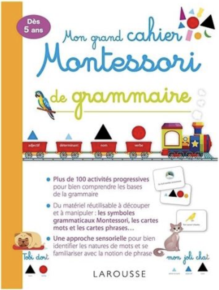 Grammaire les types de mots montessori