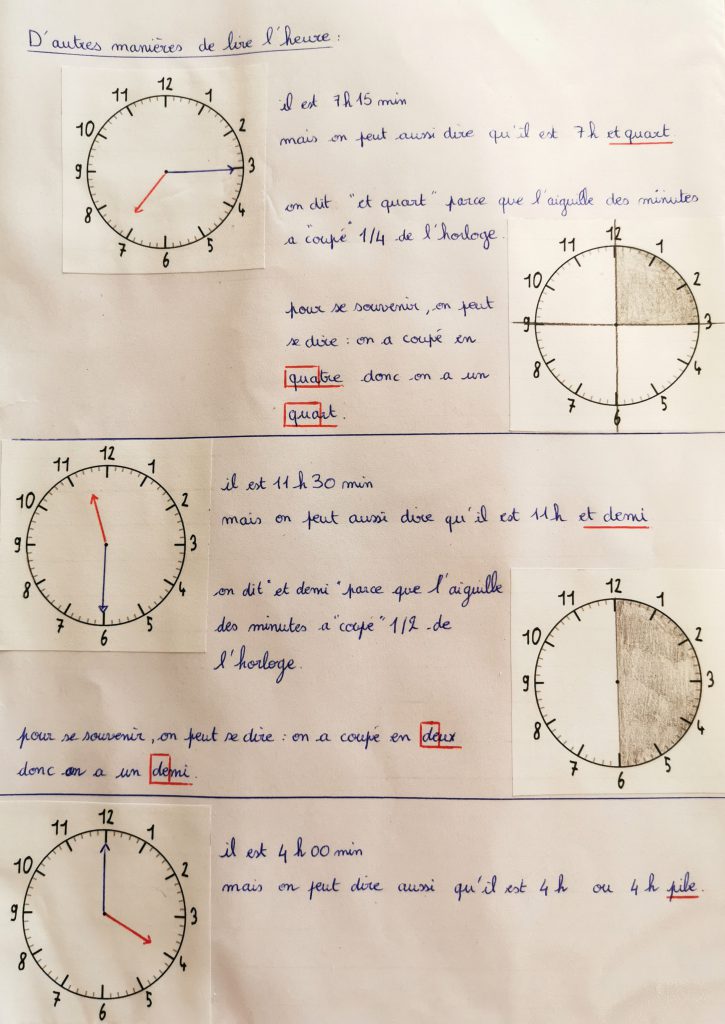 Apprendre à lire l'heure