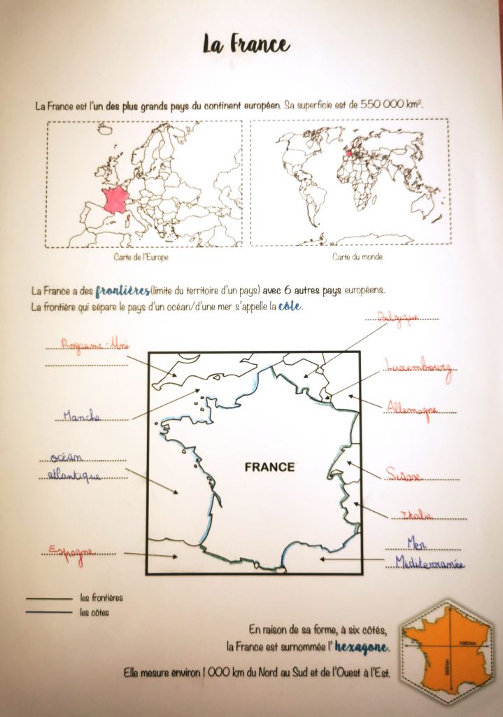 cours géographie la france