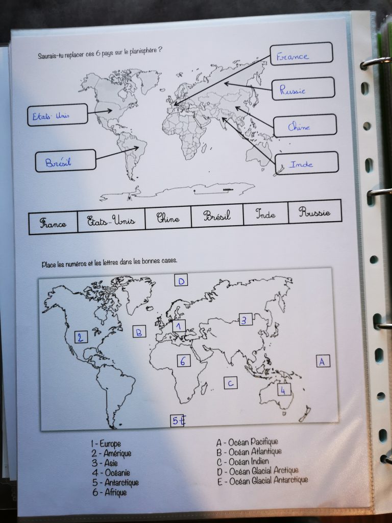 géographie le monde cours