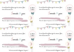 invitation licorne anniversaire fille