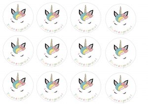 magnet licorne fête anniversaire