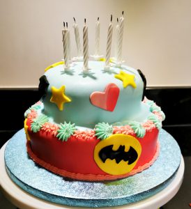 gâteau anniversaire super-héros