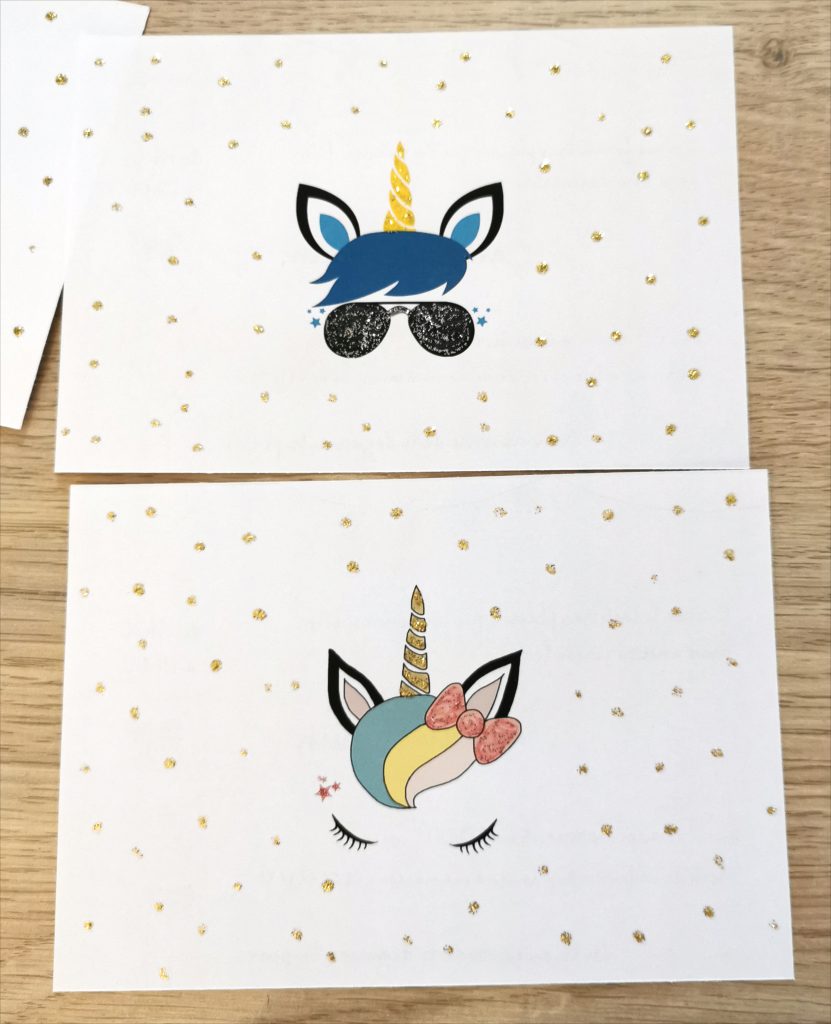 carte invitation anniversaire licorne