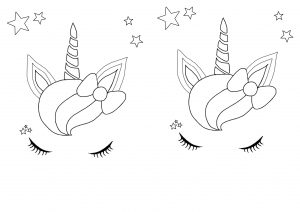 coloriage licorne anniversaire fille