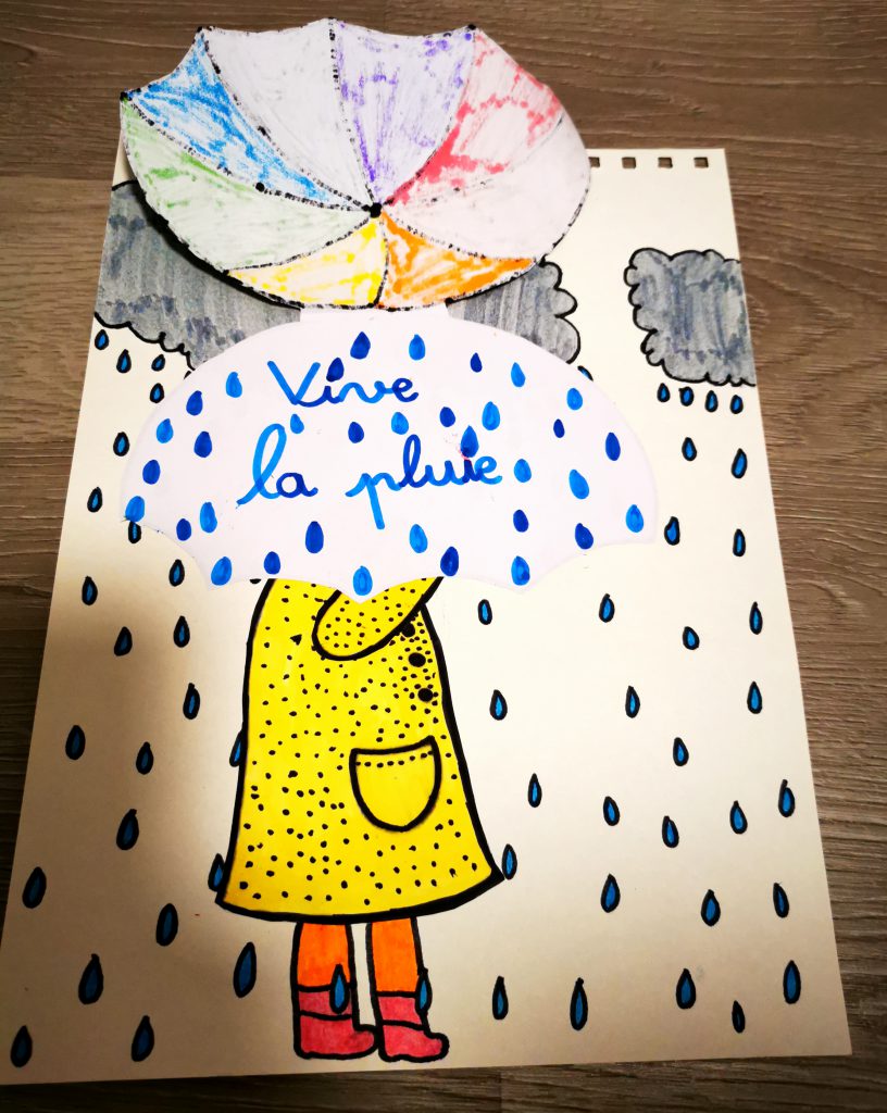 dessin sur le thème de la pluie