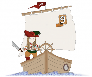 carte invitation anniversaire pirate fille