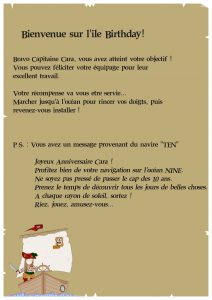 anniversaire pirate jeu chasse trésor