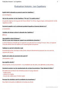 les capétiens correction de l'évaluation