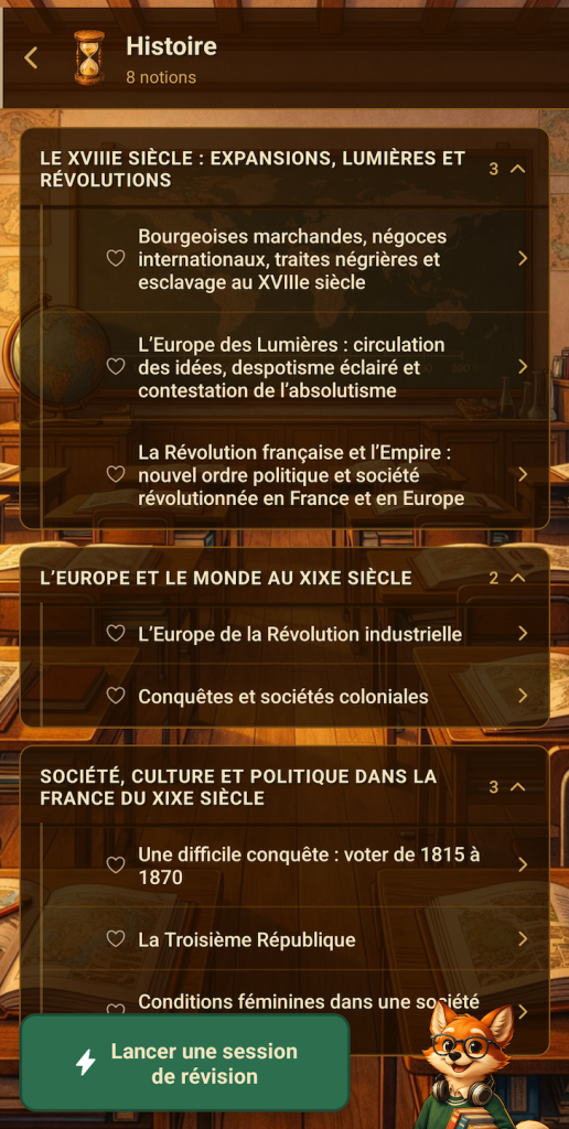 programme histoire application révision 6ème 5ème 4ème 3ème schooliz