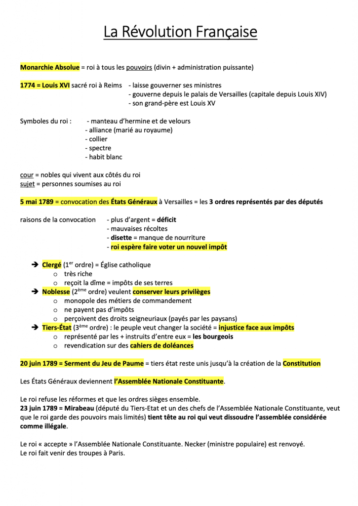 la révolution française cm2