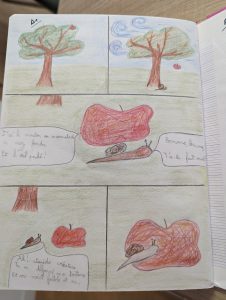 poésie la pomme et l'escargot