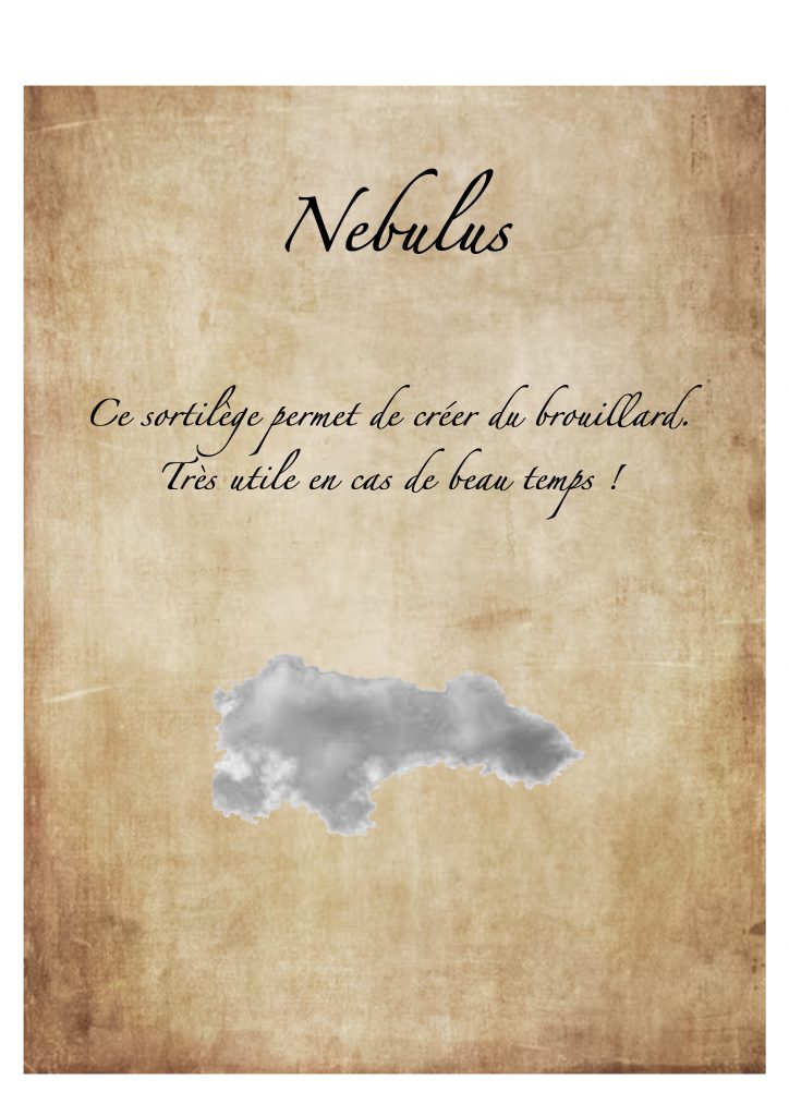 sort formule magique cahier indice chasse trésor 