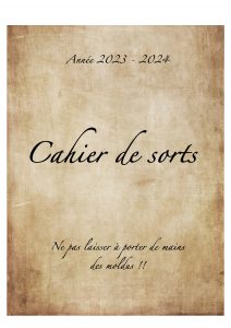 chasse aux trésors cahier de sort