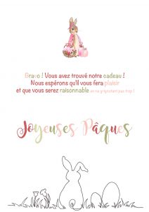joyeuses pâques chasse trésor