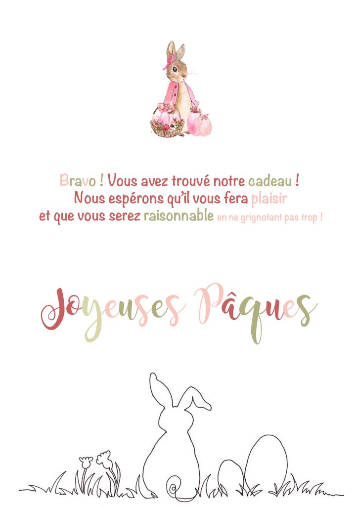 joyeuses pâques chasse trésor