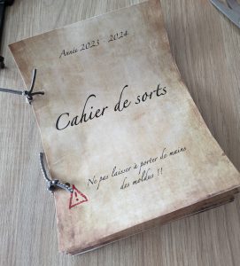cahier de sorts pour chasse aux trésors
