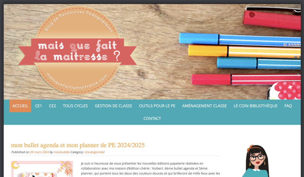 blog mais que fait la maitresse